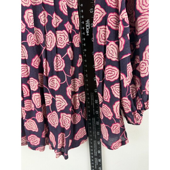 NWT Maeve by Anthropologie Pleated floral Blouse Size XS - Picture 7 of 17